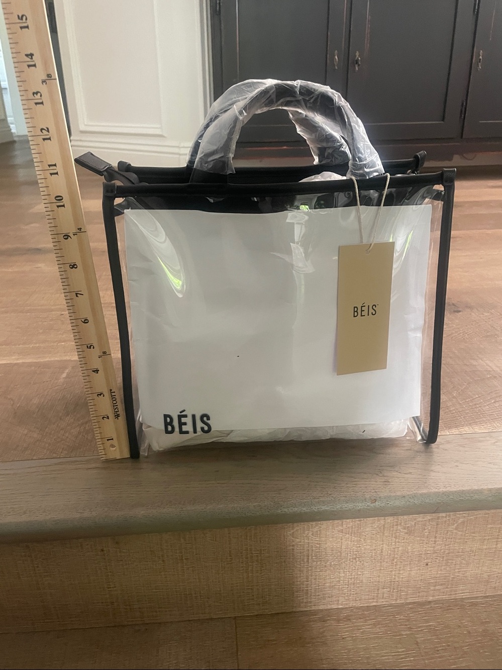 BEIS CLEAR Crossbody Stadium Tote with Black Trim NWT. - Picture 9 of 12